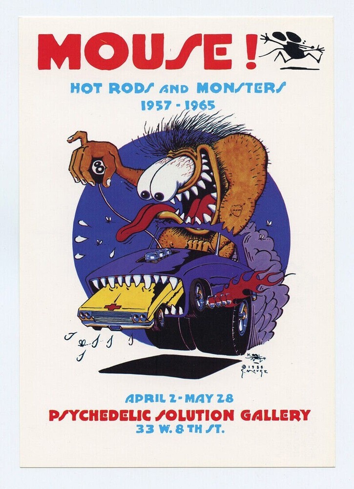 1988 Stanley Mouse Hot Rods & Monsters Psychedelic Solution Poster Near Mint