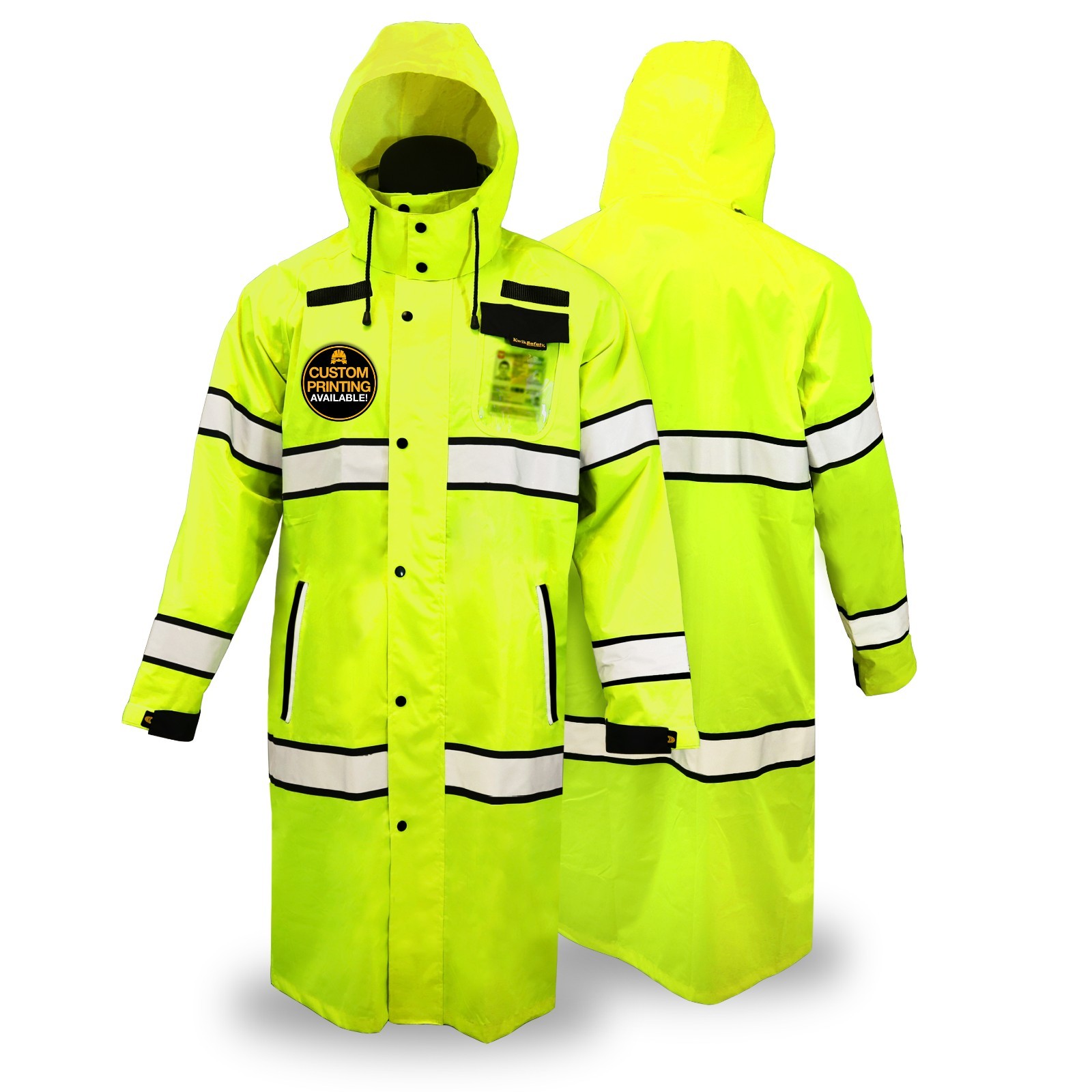KwikSafety TORRENT | High Visibility ANSI Class 3 Safety Trench Coat