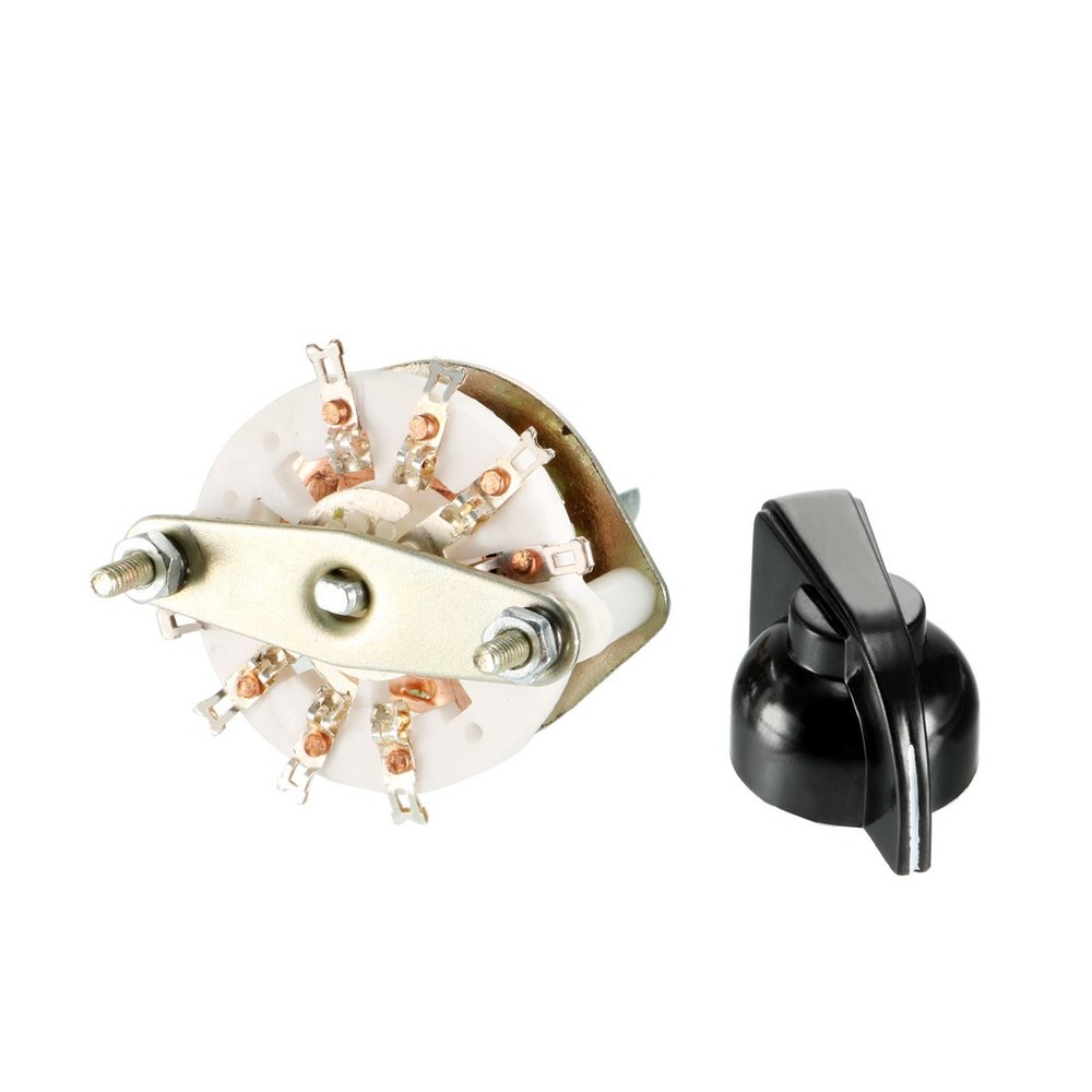 8 Pin 2P3T 2Pole 3Position Selectable Single Deck Band Selector Rotary Switch