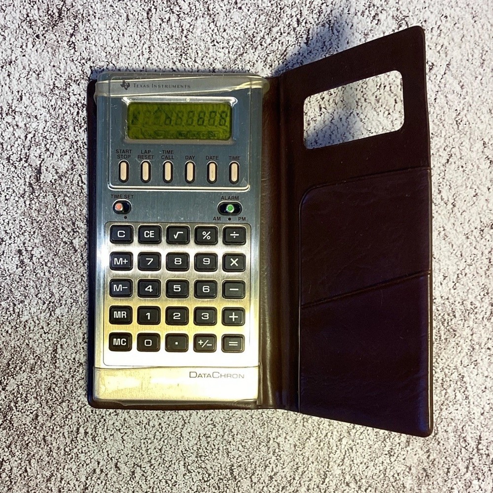VINTAGE TEXAS INSTRUMENTS DATA CHRON TI-1790 ELECTRIC CALCULATOR & CLOCK
