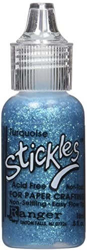 Ranger Stickles Glitter Glue, Turquoise - .5 Oz Squeeze Bottle