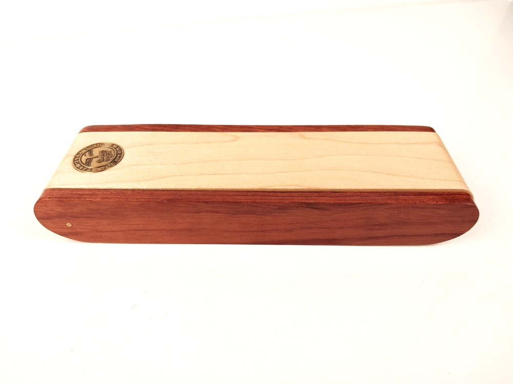 Vintage LEVENGER Solid Rosewood Maple Pen Storage Desktop Holder Display Case!