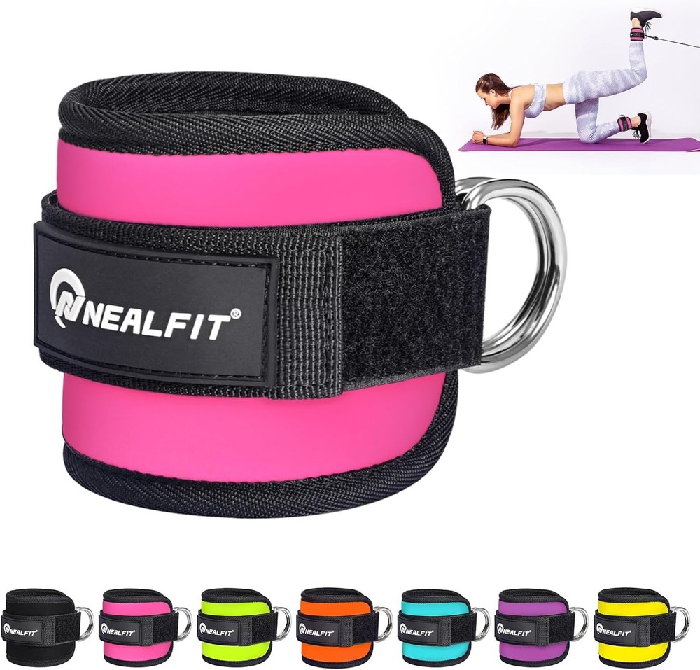 Ankle Strap for Cable Machine, Gym Ankle Cuff for Kickbacks, Leg Extensions, Glu