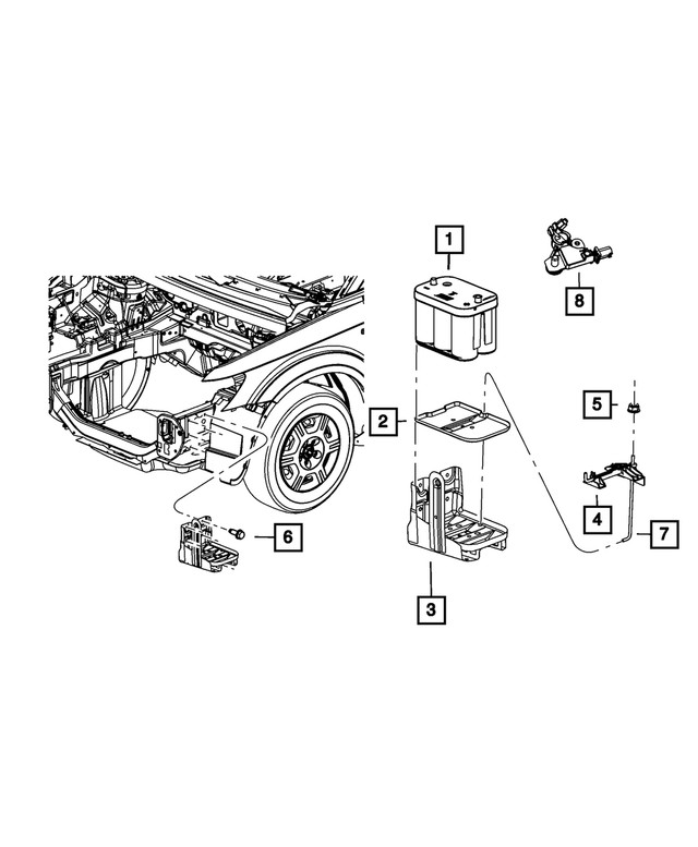 Genuine Mopar Battery Retainer 5116523AA