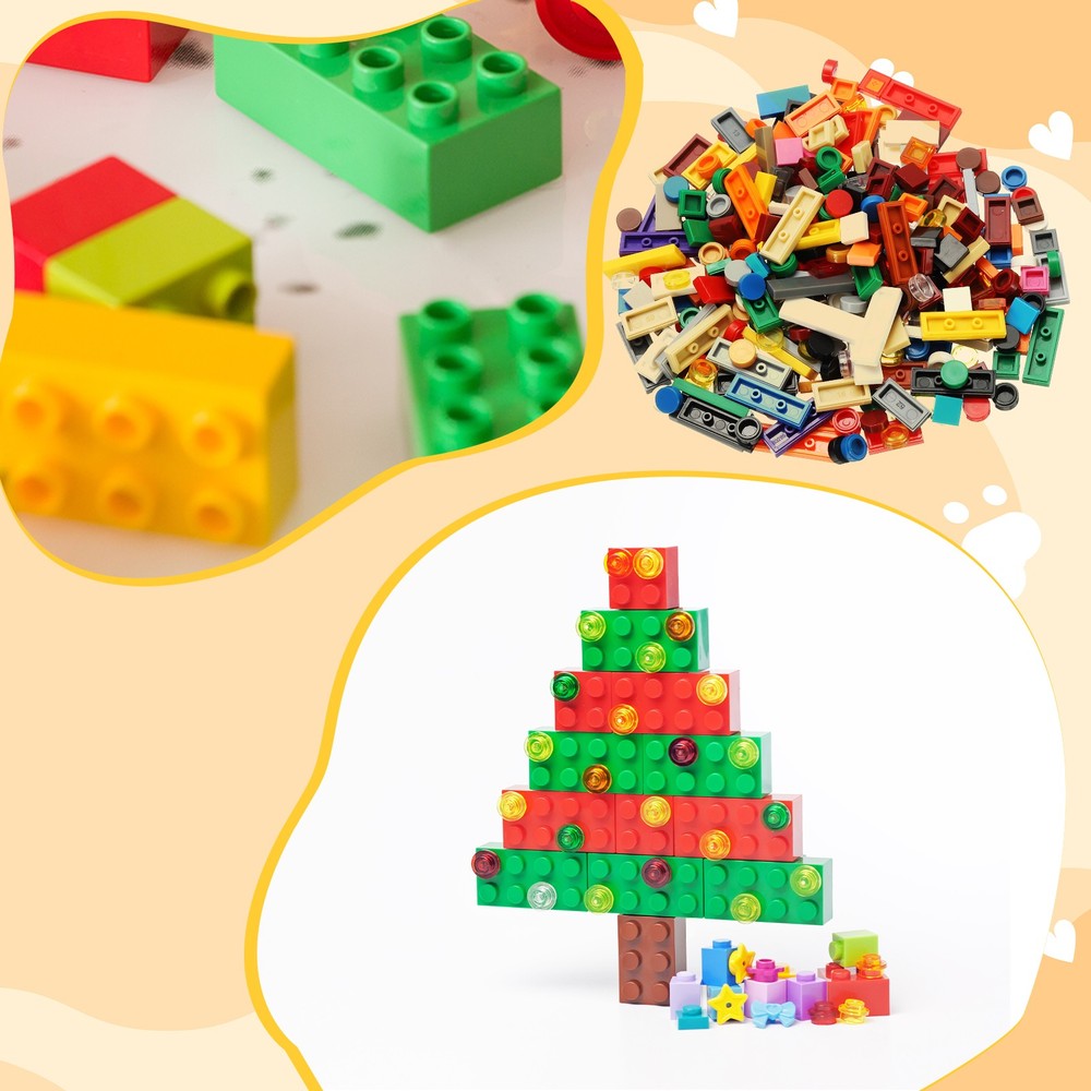 370 Pcs 1x2 Square Black Flat Blocks Bulk for Building Floor