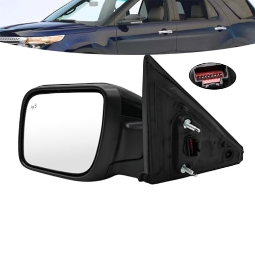 Left Driver Side Mirror Assembly Compatible with 2011-2019 Explorer w/Puddle