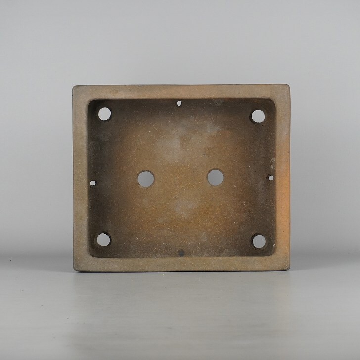 Japanese Bonsai Pot Toho 29.5cm Rectangular Unglazed Clay Used