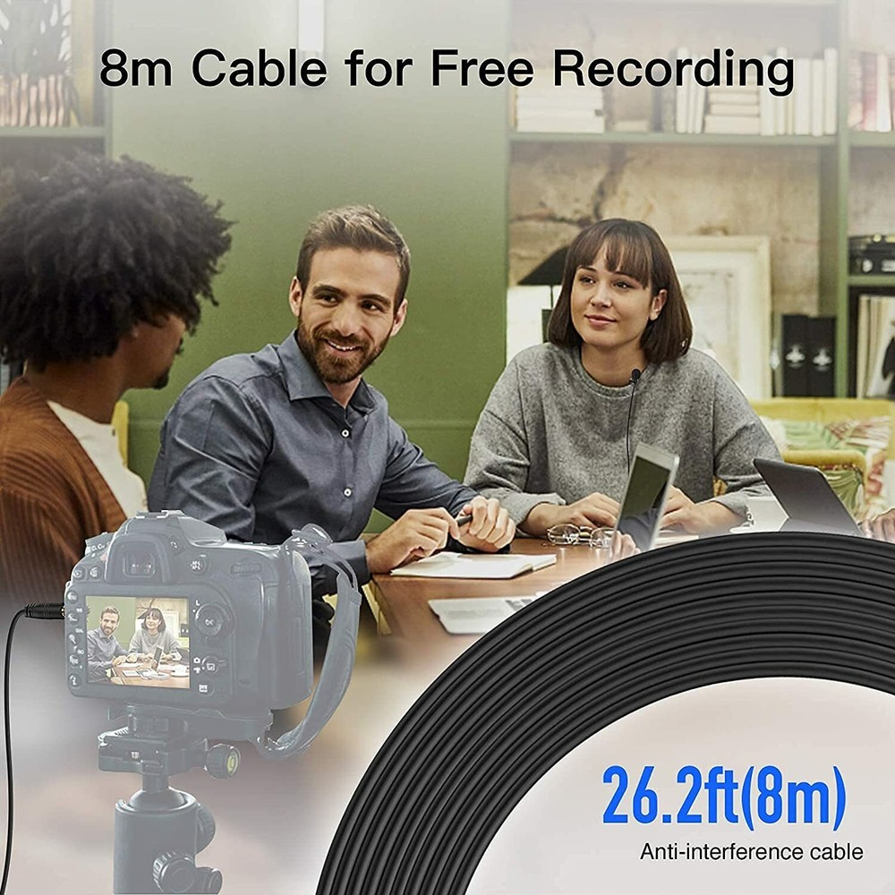 SYNCO S8-Professional-Lavalier-Microphone with Noise Reduction for Camera DSLR