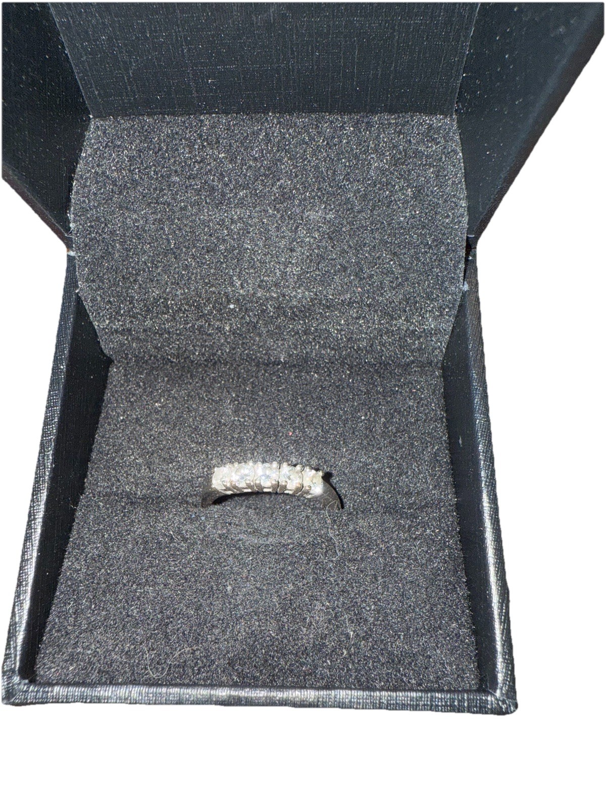 White Gold Diamond Engagement Wedding Ring Set 0.90ct Round SI1 O-P UGS EGL- 7.5