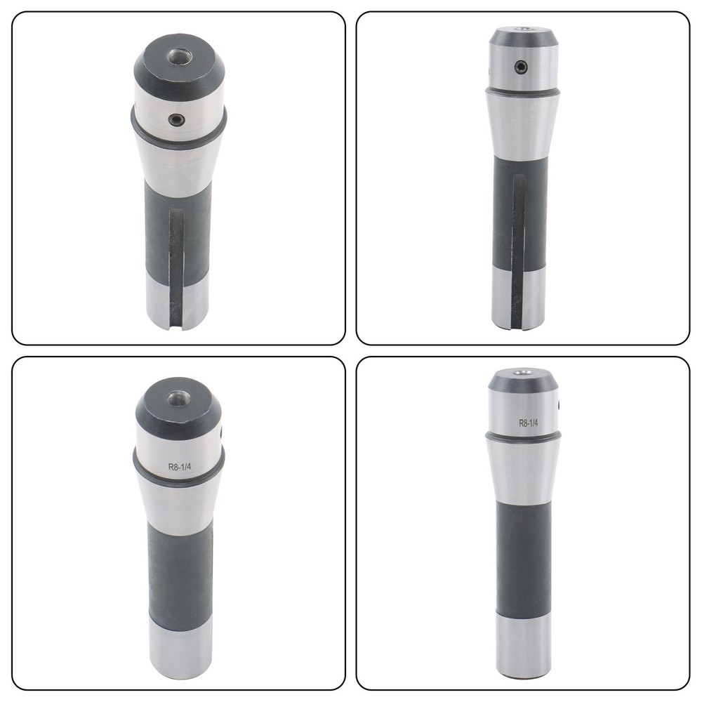 R8 1/4'' Precision End Mill Adapter Holder, Milling Adaptor Tool