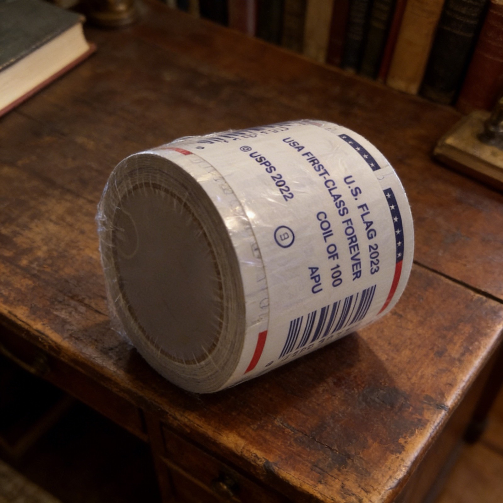 2 Rolls (200 Stamps) USPS Postage Coils of 100 - Sealed, MNH U.S. Flag Design