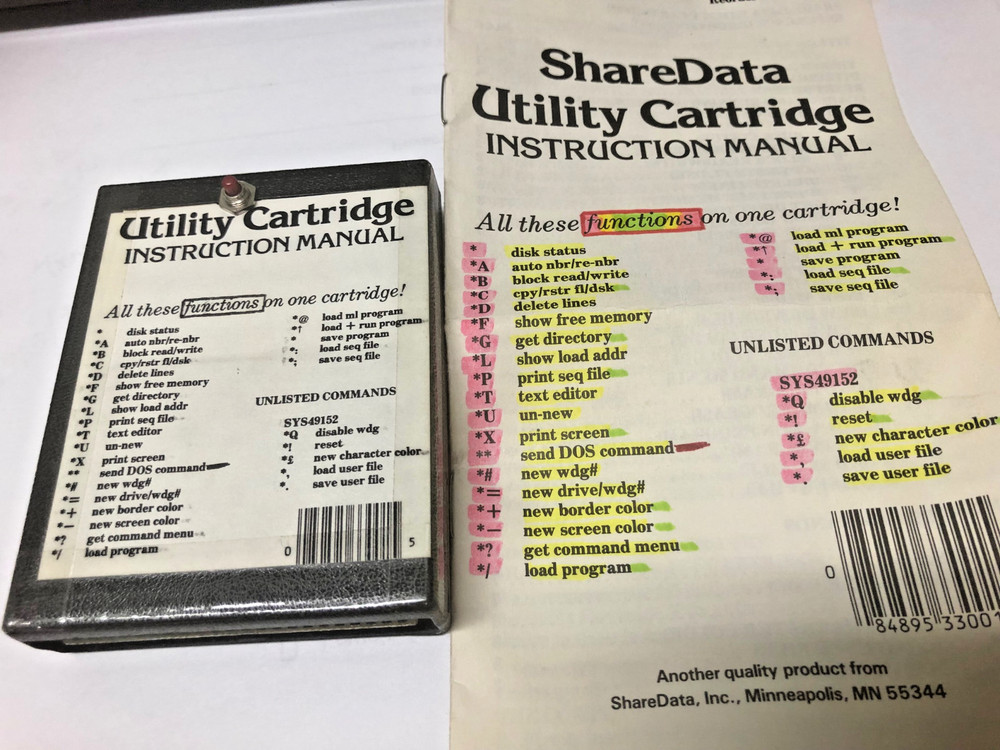 Commodore 64 UTILITY CARTRIDGE by ShareData