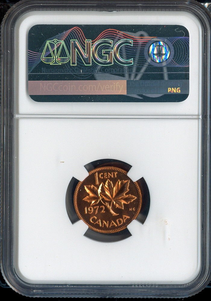 1972 Canada Small Cent 1C NGC MS67 RD MAC - Quality