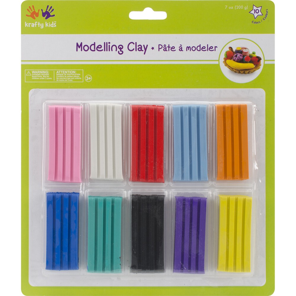 Krafty Kids Modeling Clay 200g 10/Pkg-Assorted