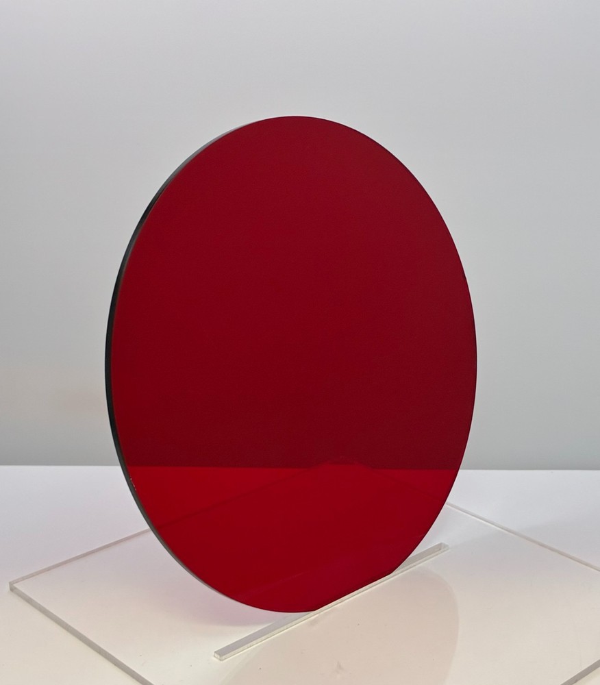 (2-Pack) Acrylic Circle Disc-1/8" thick-Red Transparent-4" Diameter