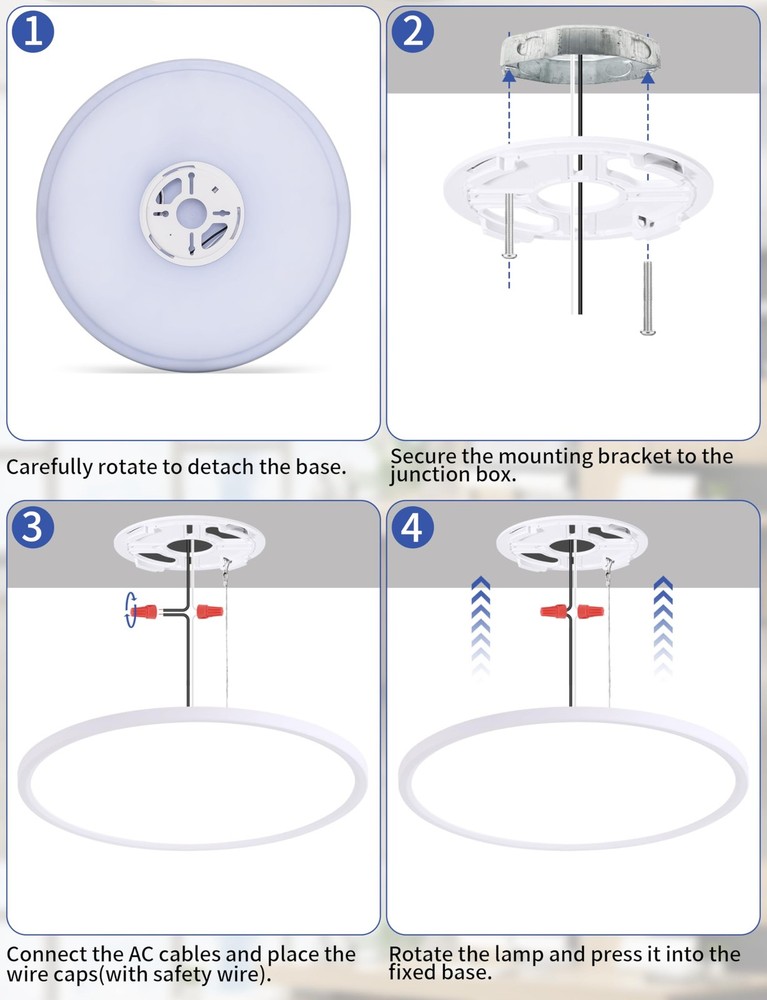Ceiling Light, RGB Flush Mount Ceiling Light with Remote，Ambient Lighting Fix...