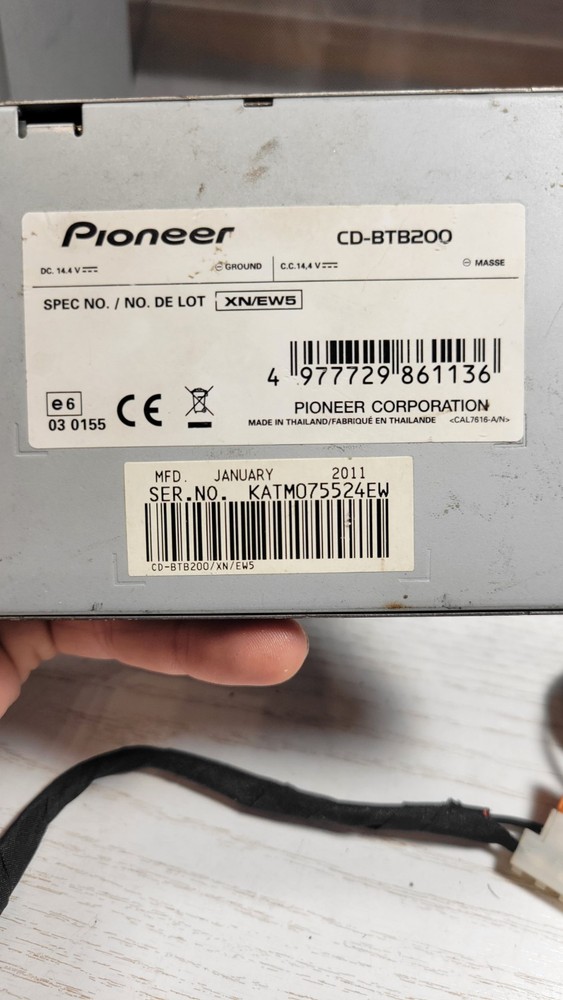 PIONEER CD-BTB200 BLUETOOTH ADAPTER TESTED Working Great