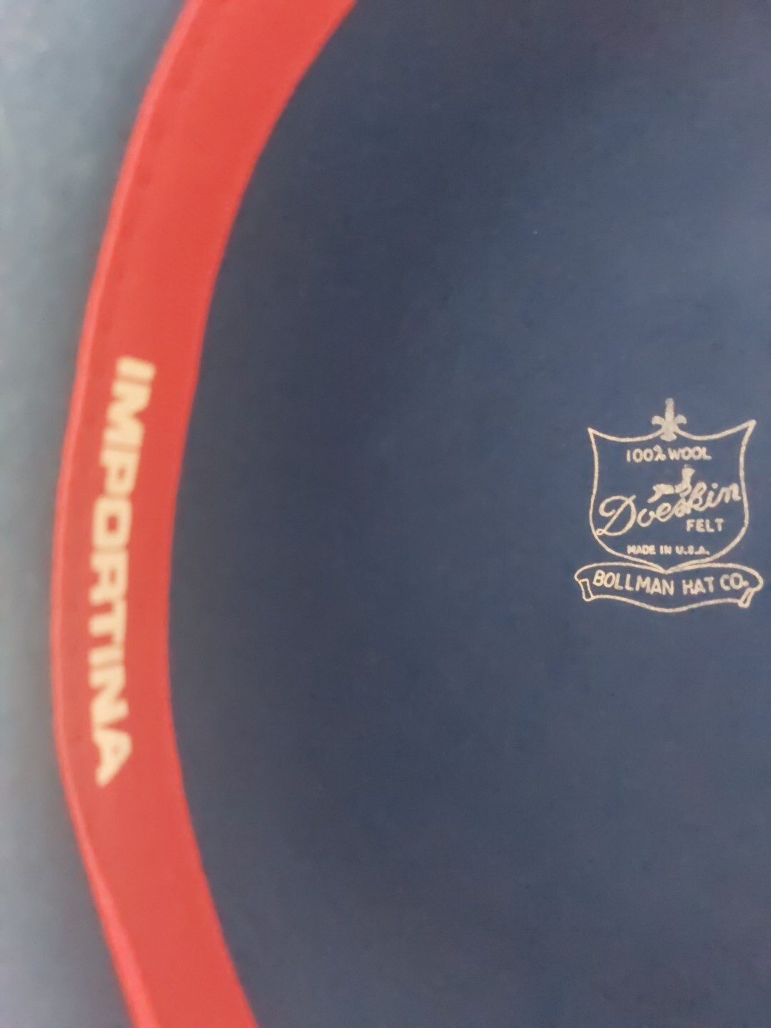 New Bollman Hat Co. 100% Wool Doeskin Felt Bowler Royal Blue Hat USA MADE. Nice