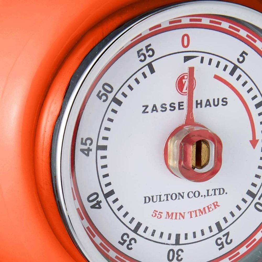 Zassenhaus Magnetic Retro Kitchen Timer, Orange - New
