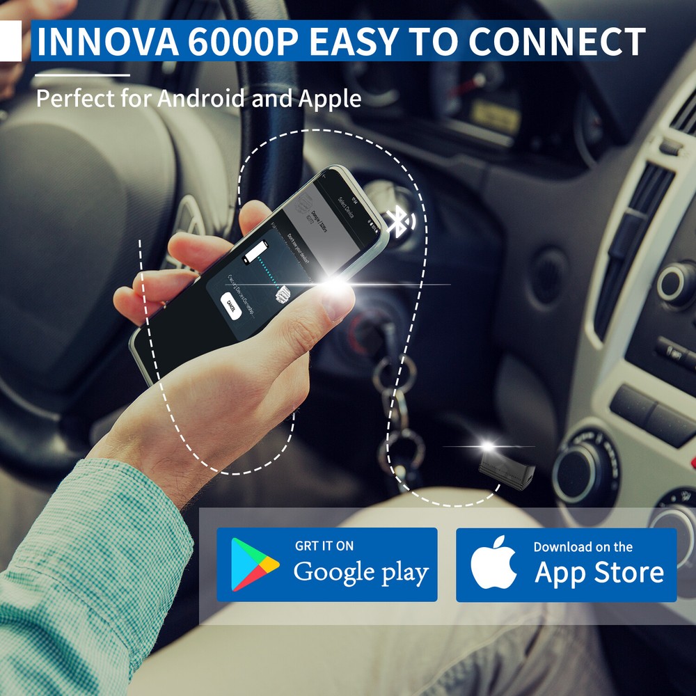 INNOVA 6000 OBD2 Scanner All System Diagnostic TPMS Reset Code Reader For Ford