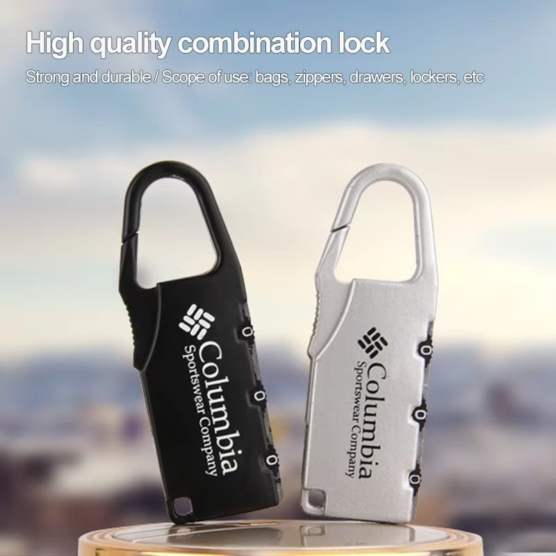 Mini Backpack Zipper Padlock with 3 Digits Combination for Luggage Suitcase