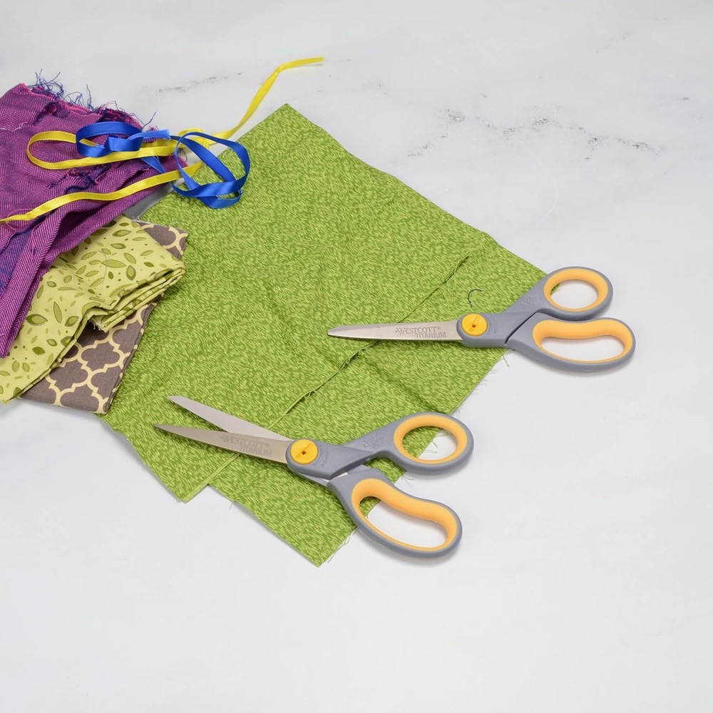 2-Pack 8" Titanium-Bonded Scissors Adjustable Glide Office Home US