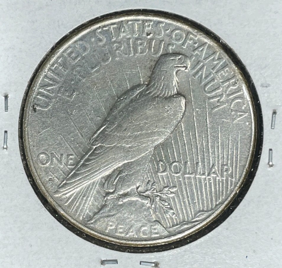 1925-S PEACE SILVER DOLLAR - VF ~NICE COIN~