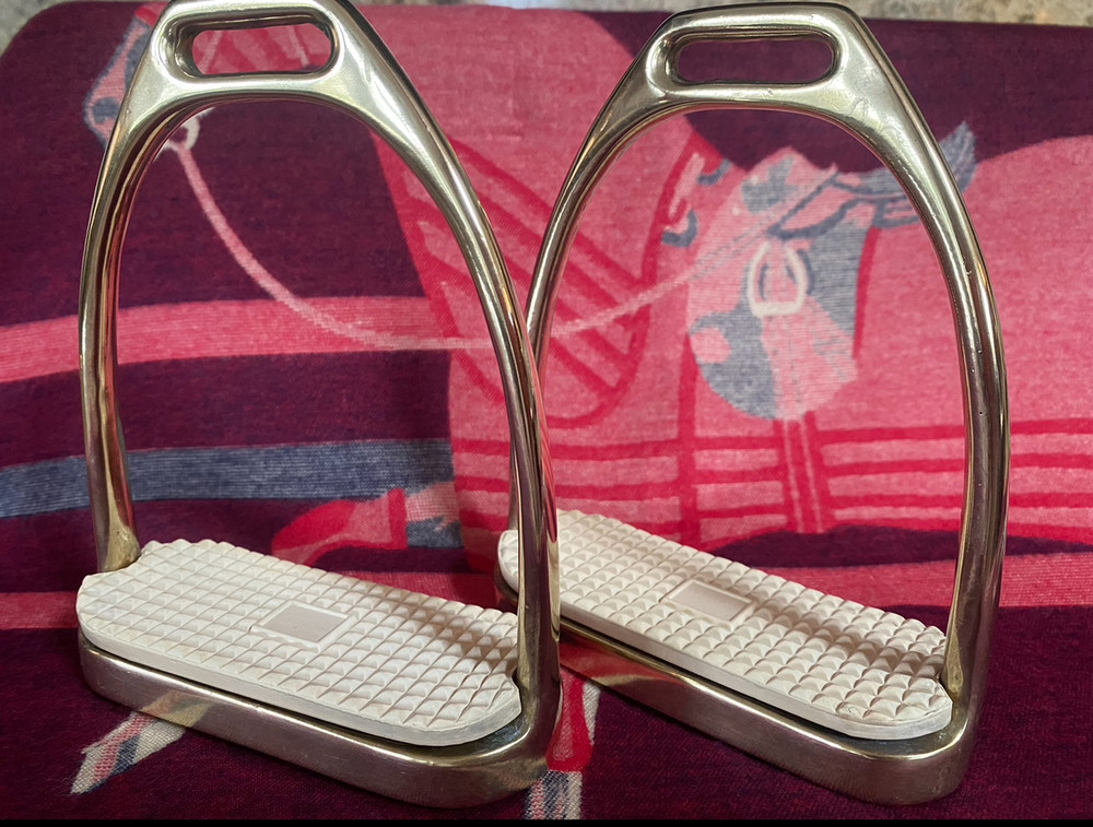 Solid Brass Fillis Style Stirrups 4.25”