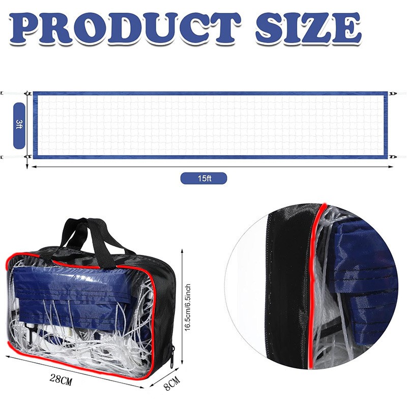 Backyard Pool Volleyball Net - 4.5x0.9m Portable Replacement