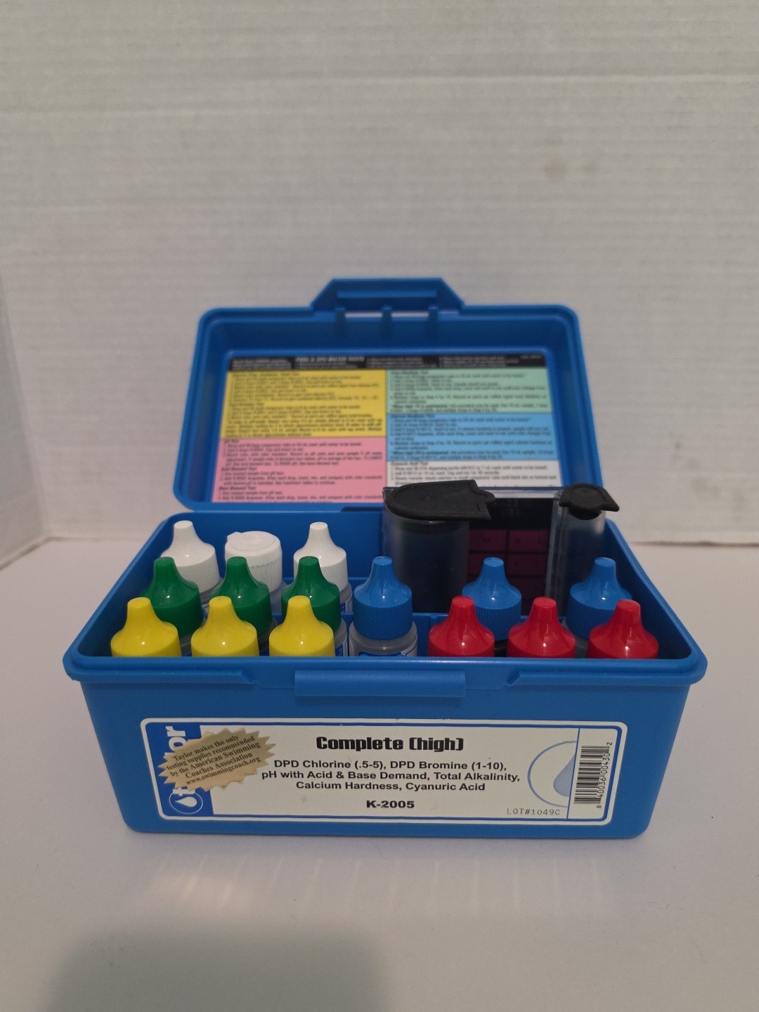Taylor K-2005 Complete (High) Pool & Spa Water Test Kit – Clean – Mostly Full
