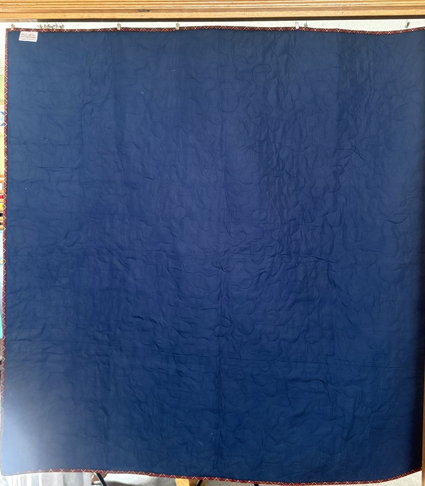 Handmade throw size Ohio star pattern quilt