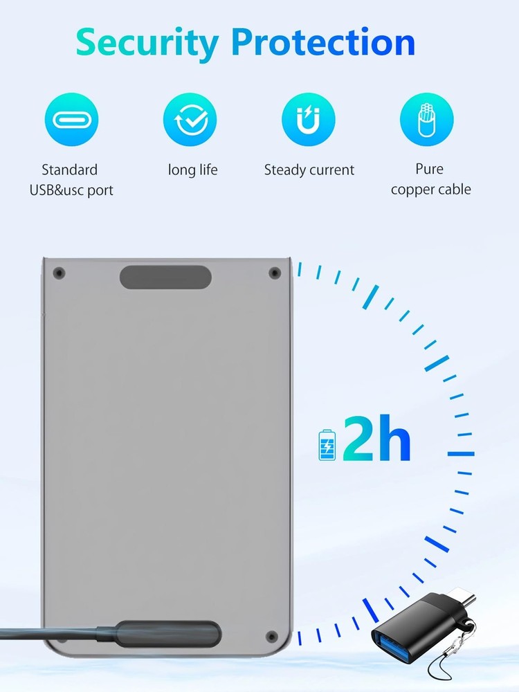 YANMONGI [2-Pack] Charger Cable Compatible with PLAUD 2-Pack USB Cable, Black