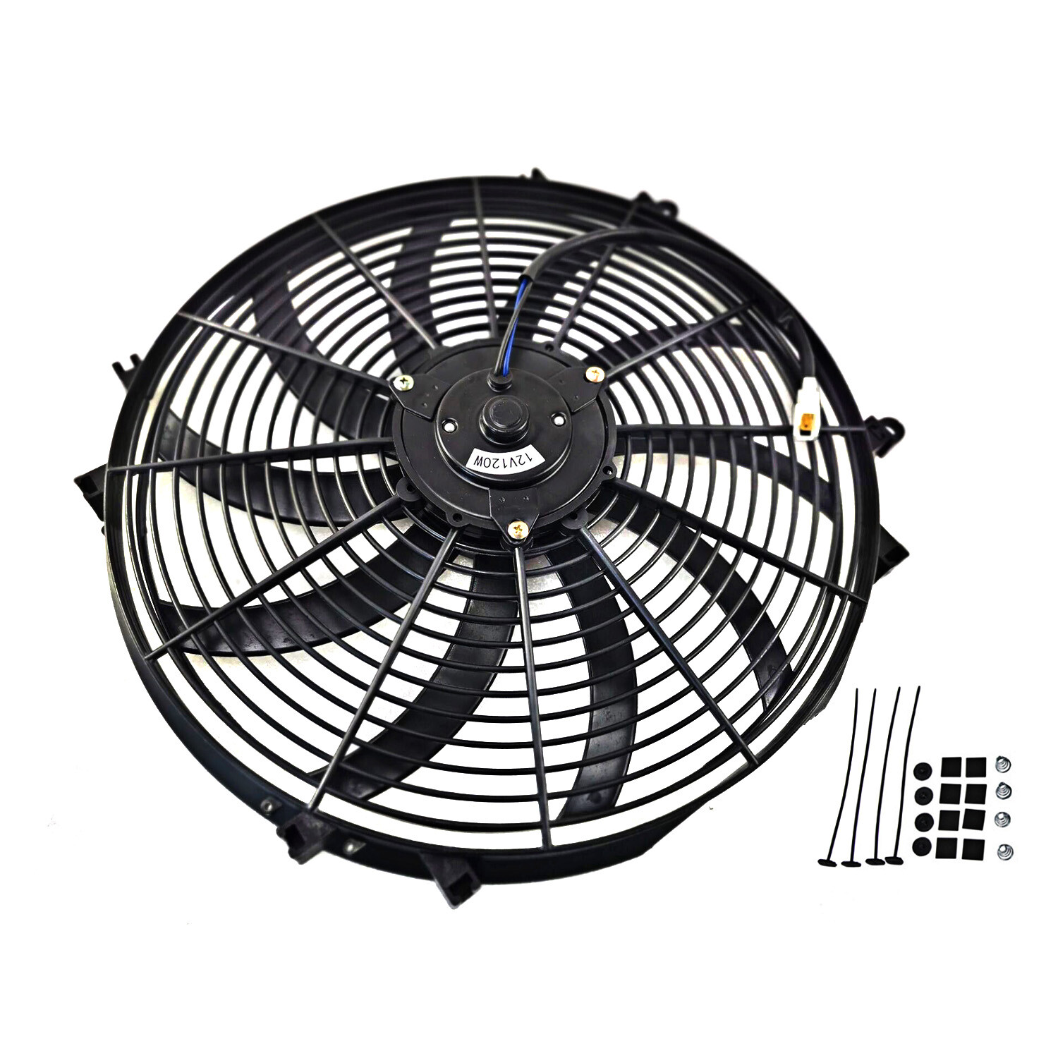 16" 3500 CFM ELECTRIC RADIATOR FAN HIGH THERMOSTAT WIRING SWITCH RELAY KIT