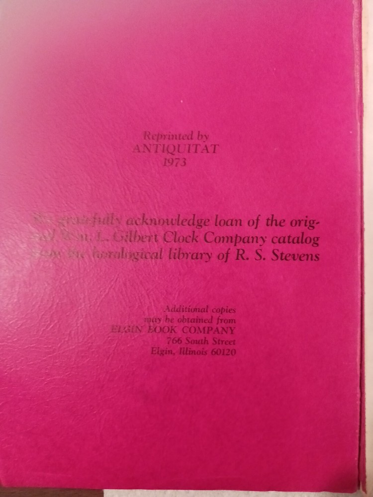 1901 To 1902 William L Gilbert Clock Co