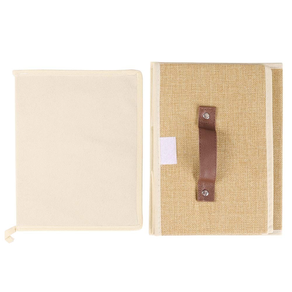 Storage Bins Boxes with Lids 2 Pack Decorative Storage Boxes Collapsible Fabr...