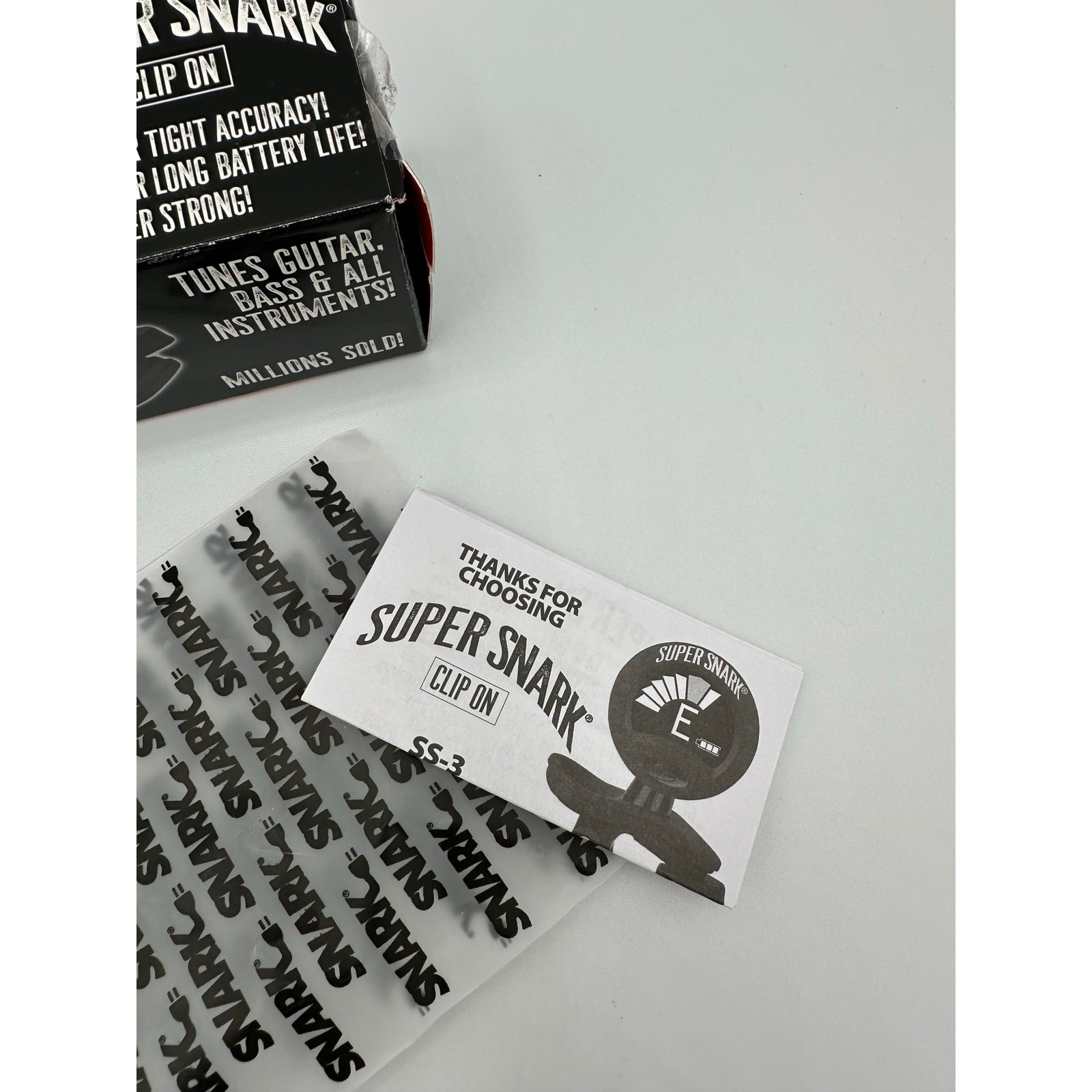 SNARK Super Snark 3 Clip-On Tuner SS-3 Black Guitar Bass Tuner Open Box
