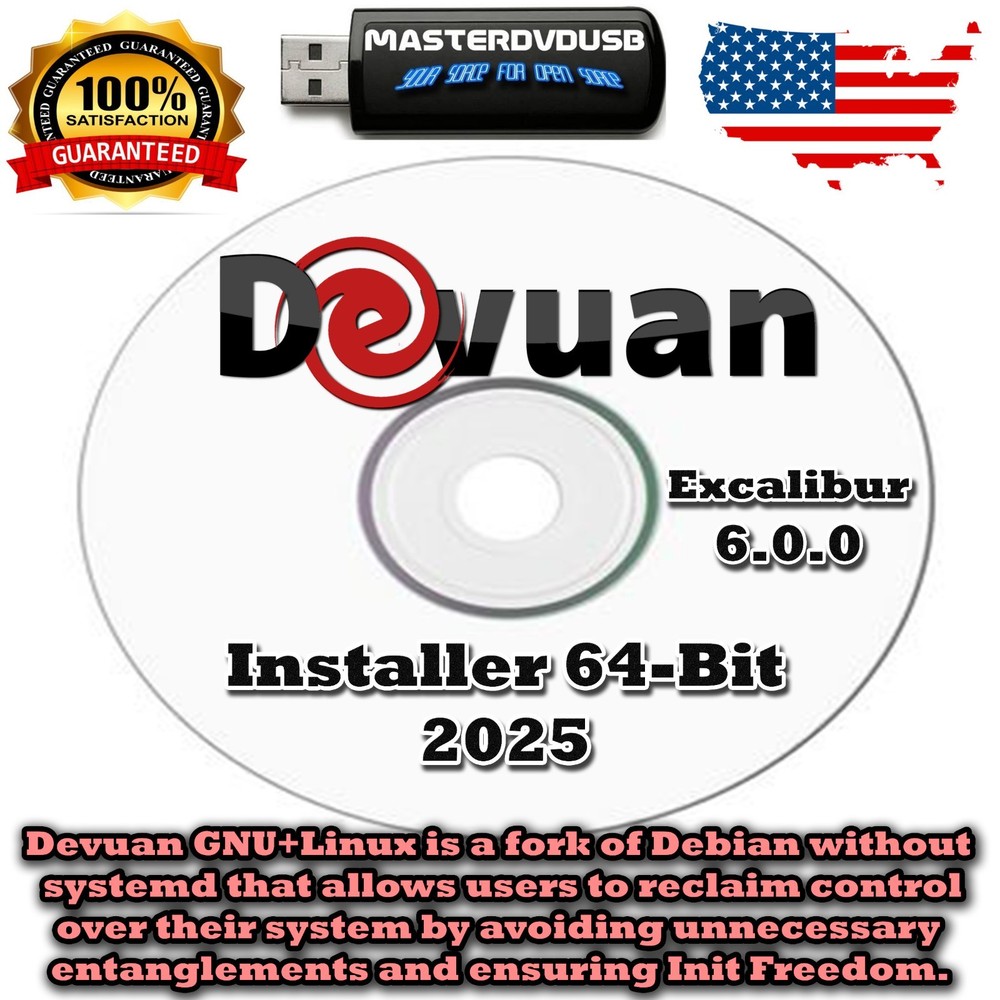 Devuan Linux Excalibur 6.0.0 Bootable DVD Installer – Latest Version