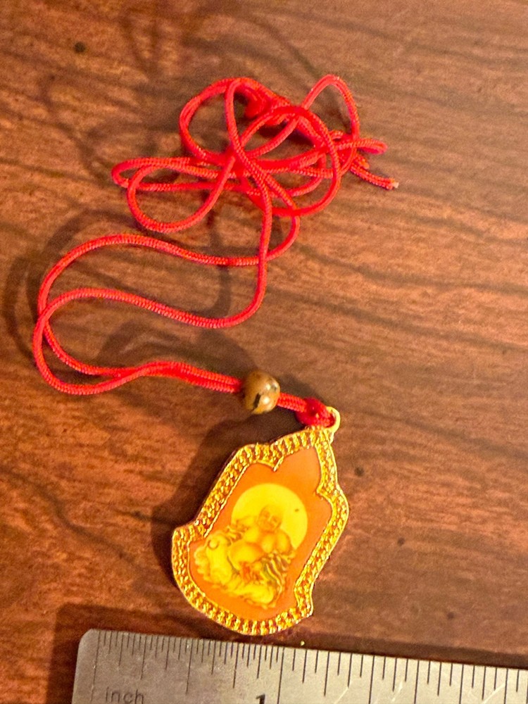 Buddha Necklace Red Rope
