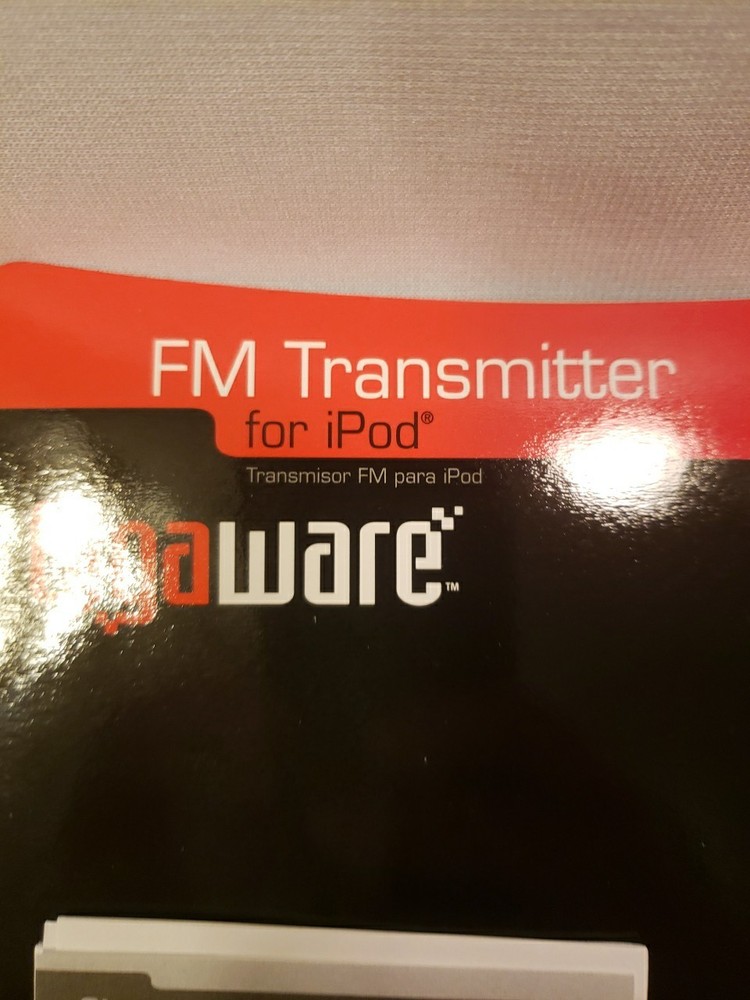 Gigaware 12-495 Silver/Black FM Transmitter Car Plug-in to work with Apple iPod