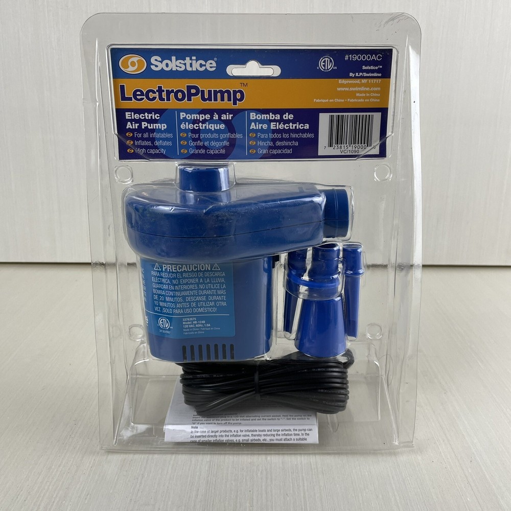 Solstice LectroPump Electric Air Pump For Inflatables New