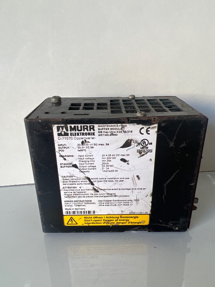 MURR ELECTRONICS MB CAP ULTRA 3/24 1A/21S (85460) BUFFER MODULE