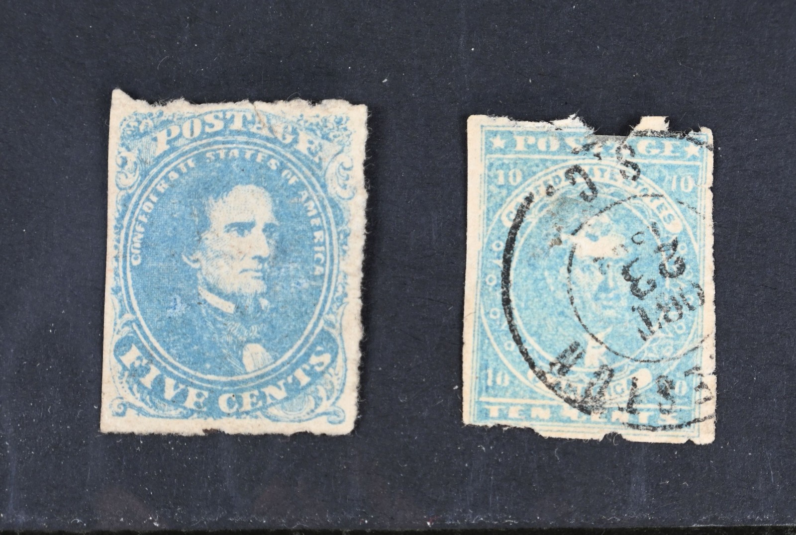 CSA Confederate States Scott # 2 damaged used, #4 MNG Flaws  Stamps Cat $400