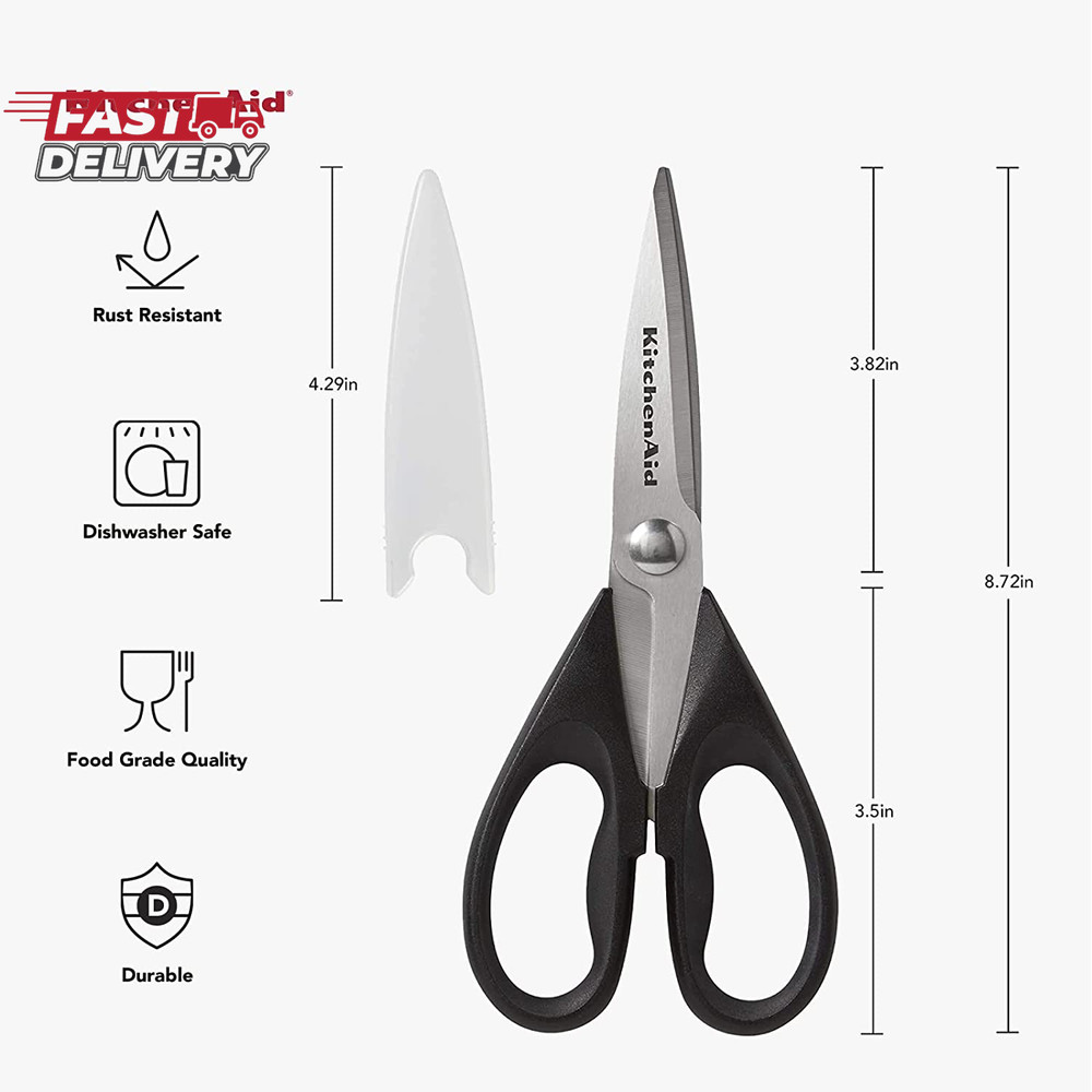 Kitchenaid All Purpose Kitchen Shears with Protective Sheath Durable Stainless S