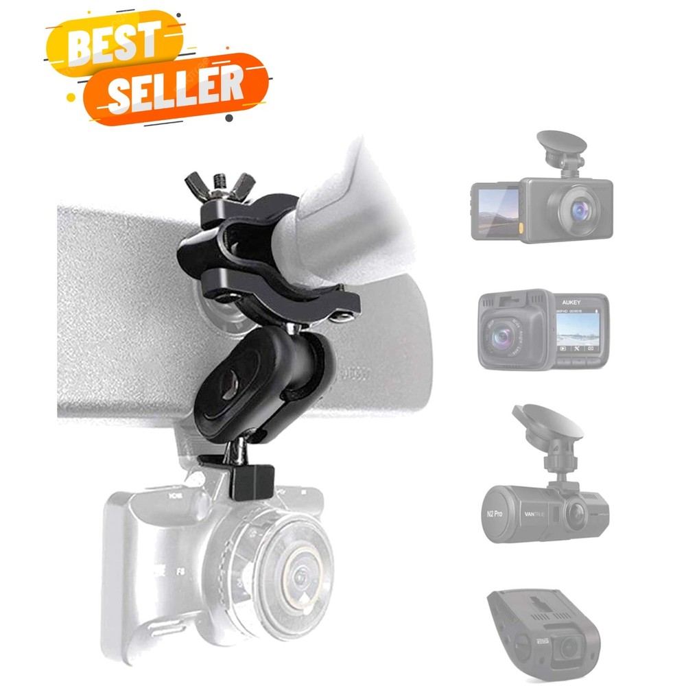 Compact Dash Camera Mount for Secure Installation - 16 Joint Options Included