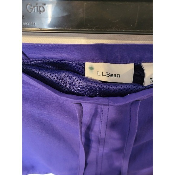 LL Bean Purple Supplex Nylon Board Shorts Womens Medium Mesh Lined Drawstring