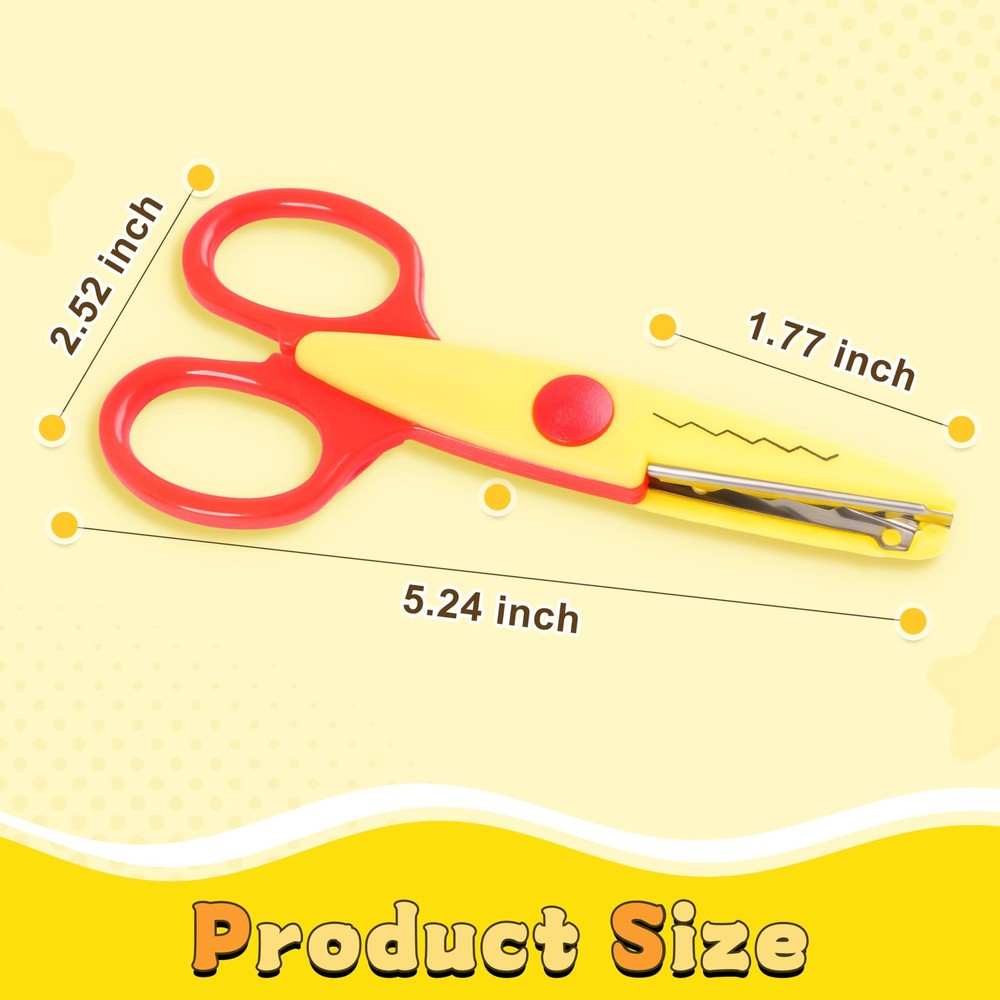 8 Pcs Craft Scissors Decorative Edge, ABS Resin 6 Pattern Scissors for Crafti...