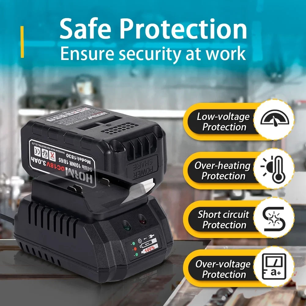 21V Battery Charger Universal Charger Portable Electric Tool Charging Station US