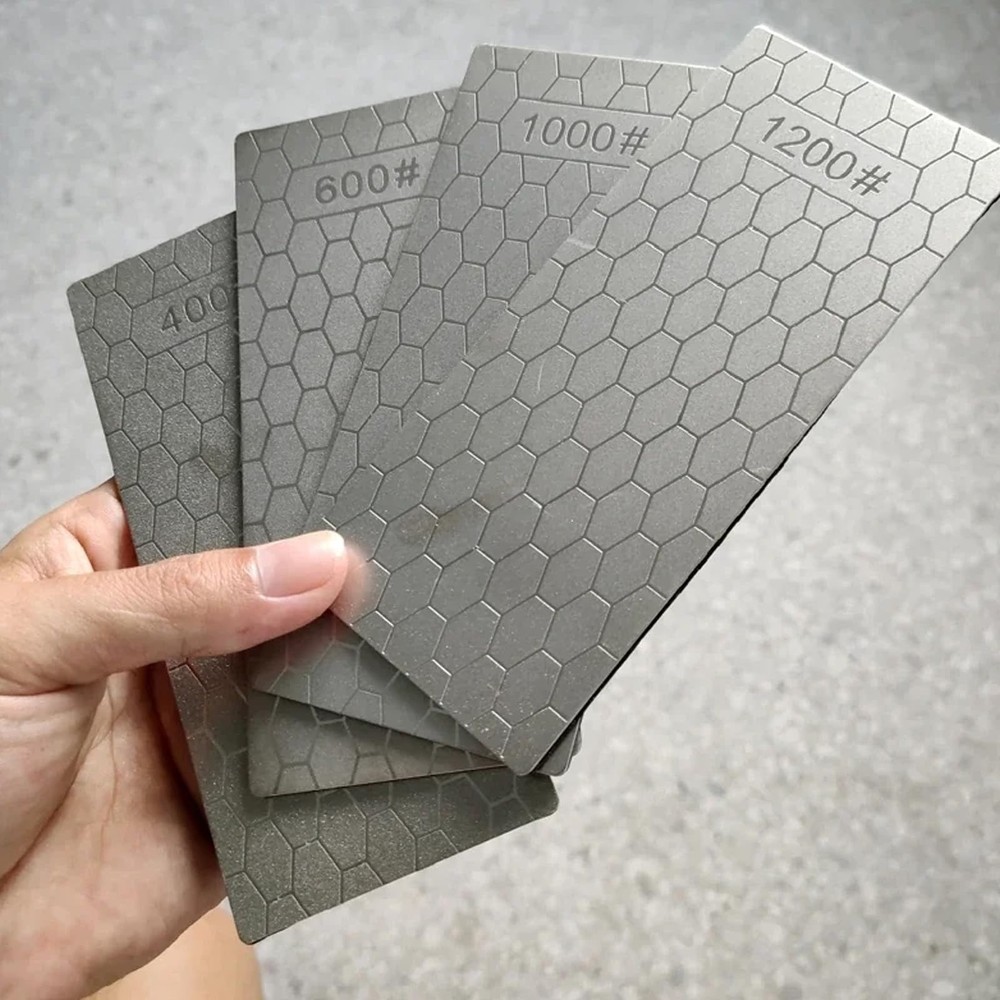 Diamond Sharpening Stone Set 14 Pcs Lapping Plate Coarse/Medium/Fine Grits