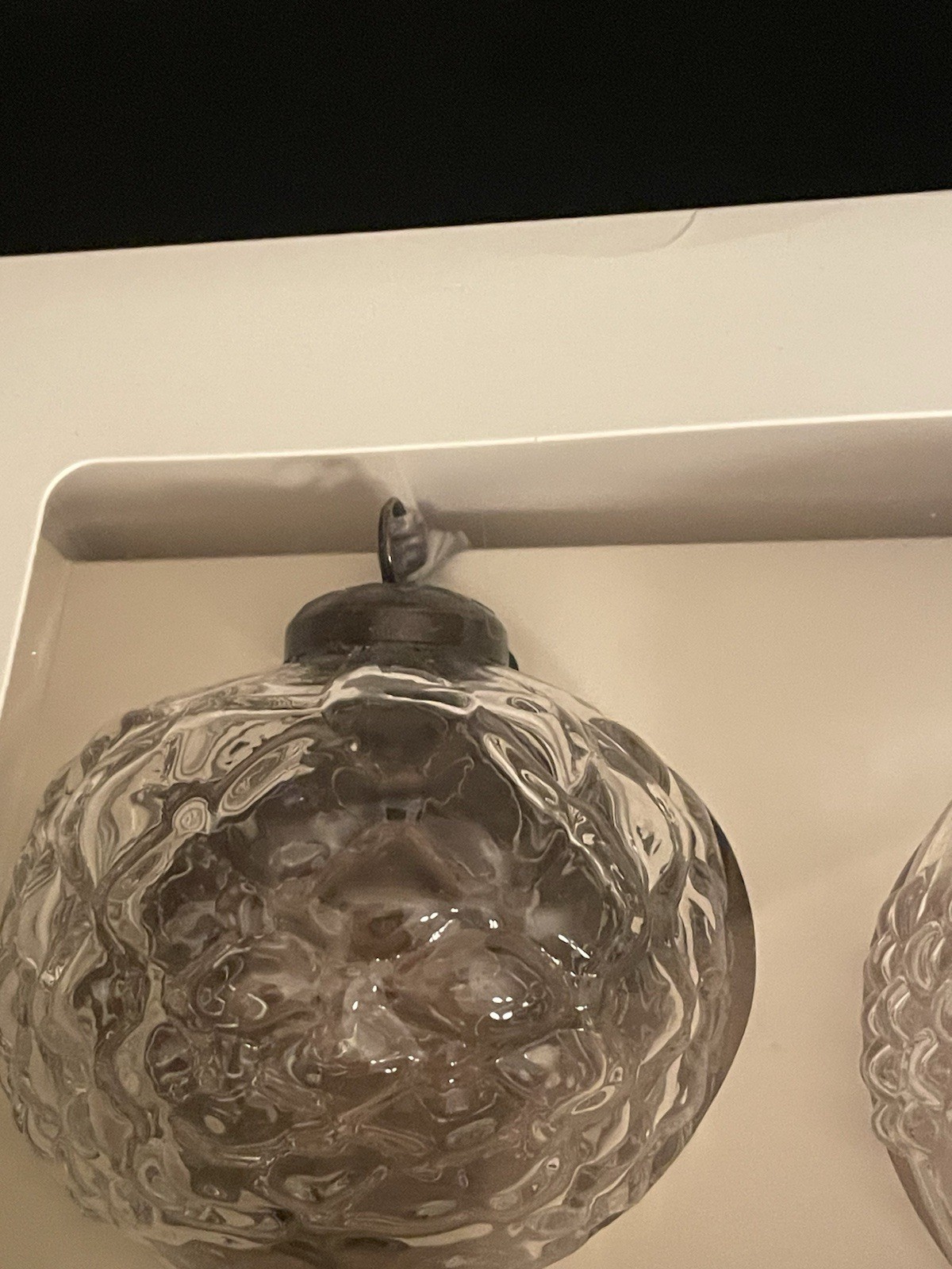 Hearth & Hand Magnolia Ornate Clear Glass Ornaments Set 2025 Holiday Collection