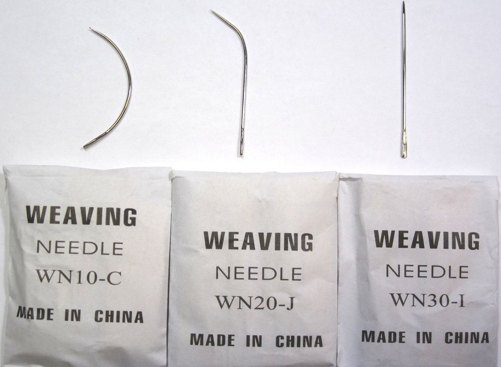 CHOOSE QUANTITY--  STAINLESS HAIR WEAVING NEEDLE  3 SHAPE